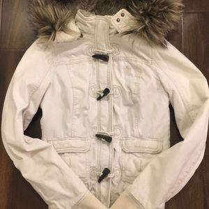 Abercrombie & Fitch quilted fur jacket